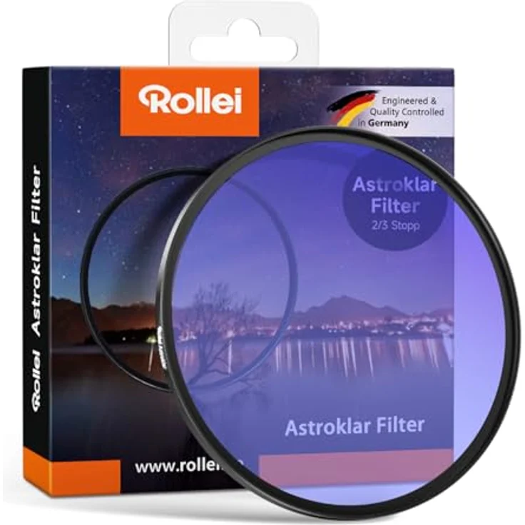 Rollei Astroklar Nachtlicht Light Pollution Filter – 77mm Rundfilter Stadtlicht-Filter geeignet für Nachtaufnahmen, Astro-Fotografie der Milchstraße – Bild 2