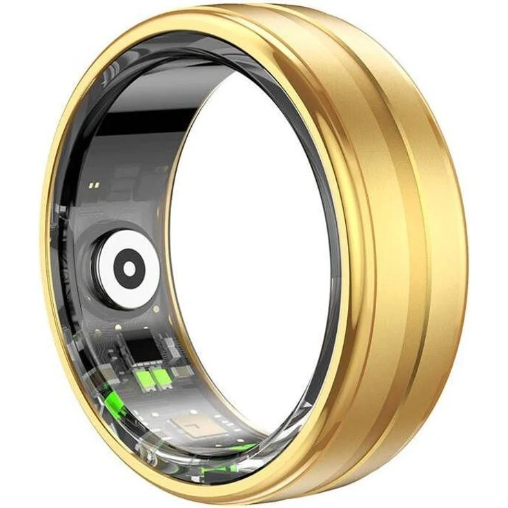 Colmi R06, Smart Ring aus Aluminium mit 24/7 Herzfrequenzüberwachung, wasserdicht (5ATM), Gold
