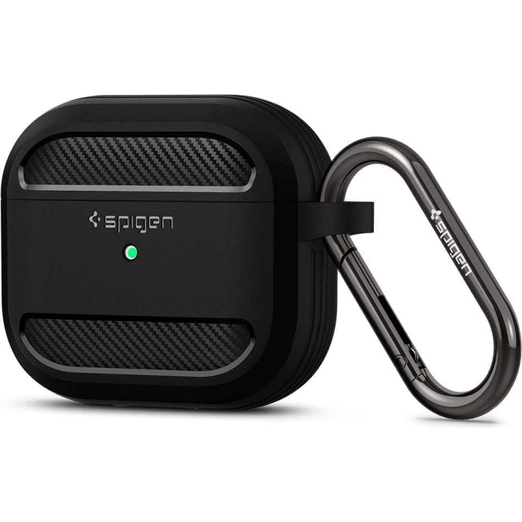 Spigen Rugged Armor case for Airpods 3 matte black, Kopfhörertasche + Schutzhülle, Schwarz – Bild 1