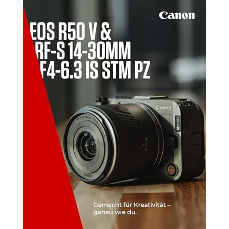 Canon EOS R50 V + RF-S 14-30mm F4-6.3 is STM PZ – Vlog-Kamera, schwarz | 4K-Video, APS-C-Sensor, Bluetooth – Bild 2