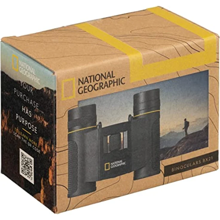 National Geographic 8x21 Taschenfernglas mit faltbaren Augenmuscheln für Brillenträger, Gummierung, Vollvergütung, Faltfunktion und Transporttasche – Bild 5
