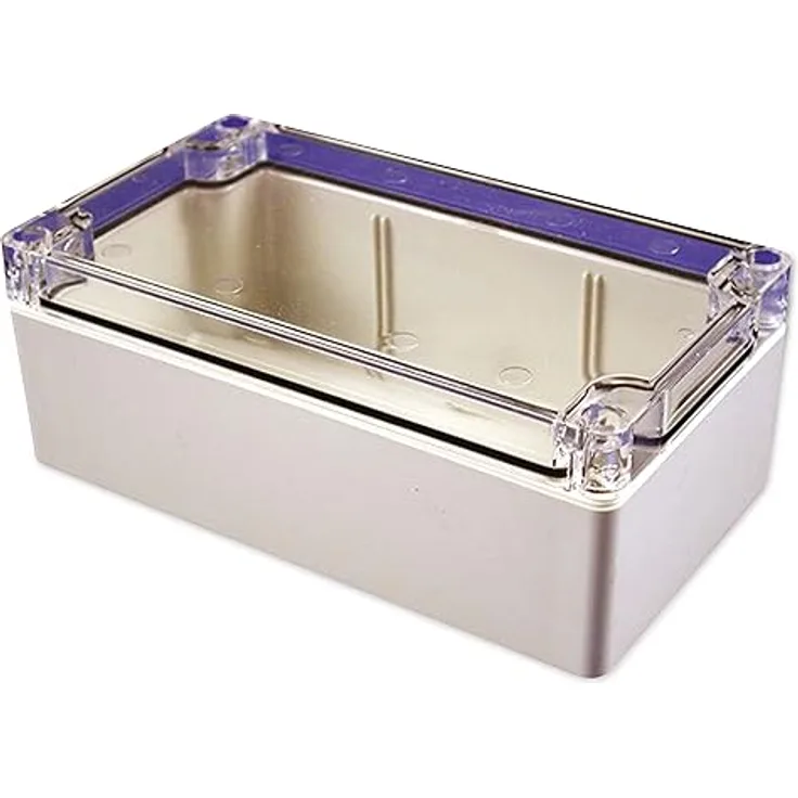 Hammond Universal-Gehäuse 1554J2GYCL, Polycarbonat, grau/transparent, IP68, 160x90x60 mm