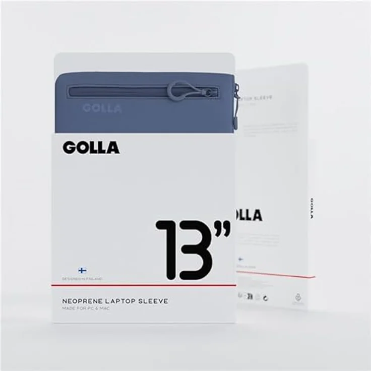 Golla Laptop Tasche/Wasserdichter Neopren Sleeve 13 Zoll für MacBook, Asus/Petroleum/Wasserabweisend, mit Frontfach und weichem Innenfutter – Bild 2