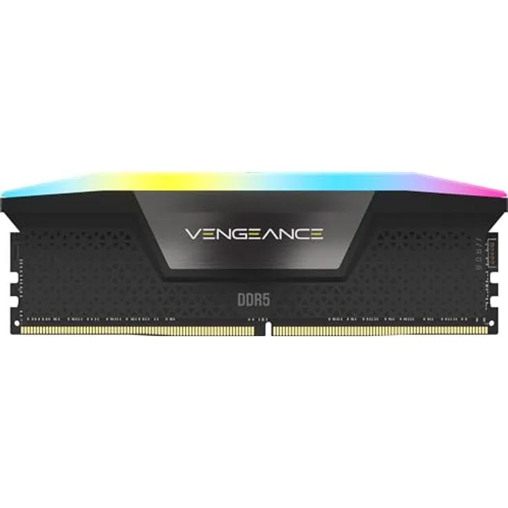 Corsair VENGEANCE RGB DDR5 5200MT/s, 8GB DIMM RAM mit anpassbarer RGB-Beleuchtung, Mehrfarbig