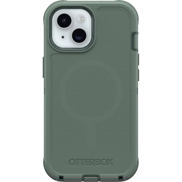 OtterBox Defender Series MagSafe Hülle für iPhone 15/iPhone 14/iPhone 13, stoßfest, sturzsicher, extrem robust, Schutzhülle, Militärstandard getestet, Grün – Bild 2