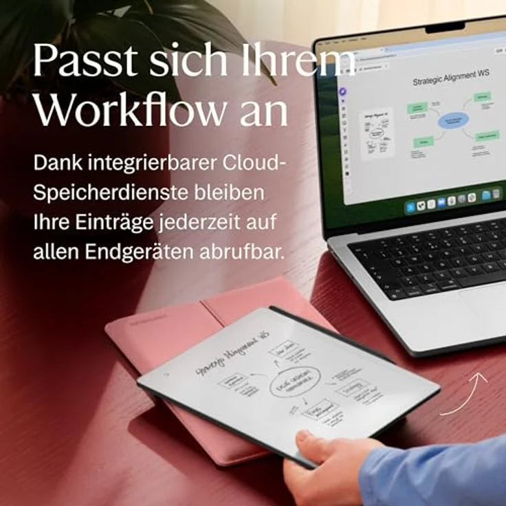 REMARKABLE Paper Pure – Tablet mit Marker Plus und Sleeve Folio, 10,3 Zoll, Wüstenrosa, bis zu 3 Wochen Akkulaufzeit, Cloud-fähig – Bild 5
