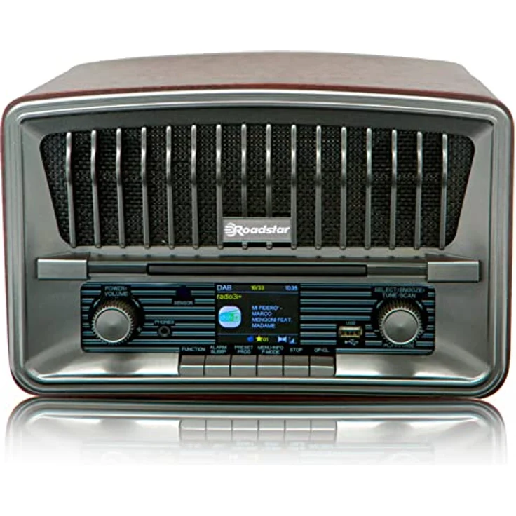Roadstar HRA-270 CD+ BT, Retro Digitalradio mit DAB+ und Bluetooth, integrierter CD-Player, 20 Radiospeicherplätze, Farbdisplay – Bild 1