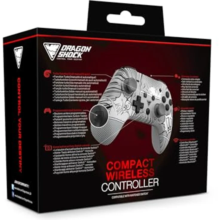 DragonShock Controller Poptop Wireless Manga Switch, kabelloses Gamepad für Nintendo Switch, Mehrfarbig mit Bluetooth-Verbindung und langlebigem Akku – Bild 5