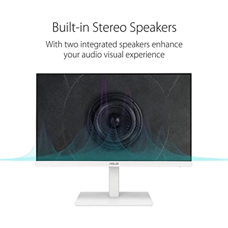 ASUS Eye Care VA24EQSB-W - 24 Zoll Full HD Monitor - Rahmenlos, ergonomisch, Flicker-Free, Blaulichtfilter, Adaptive-Sync - 75 Hz, 16:9 IPS Panel, 1920x1080 - DisplayPort, HDMI, D-Sub, USB Hub, weiß – Bild 3