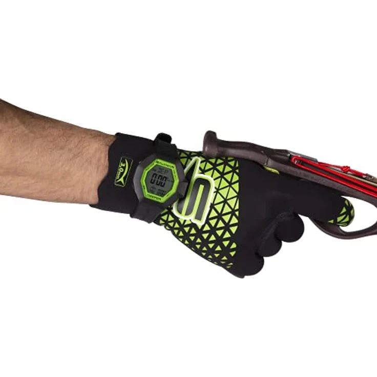 Salvimar Deeper Freitauchuhr, Tauchcomputer für Freediving und Spearfishing, bis 100 m wasserdicht, schwarz – Bild 6