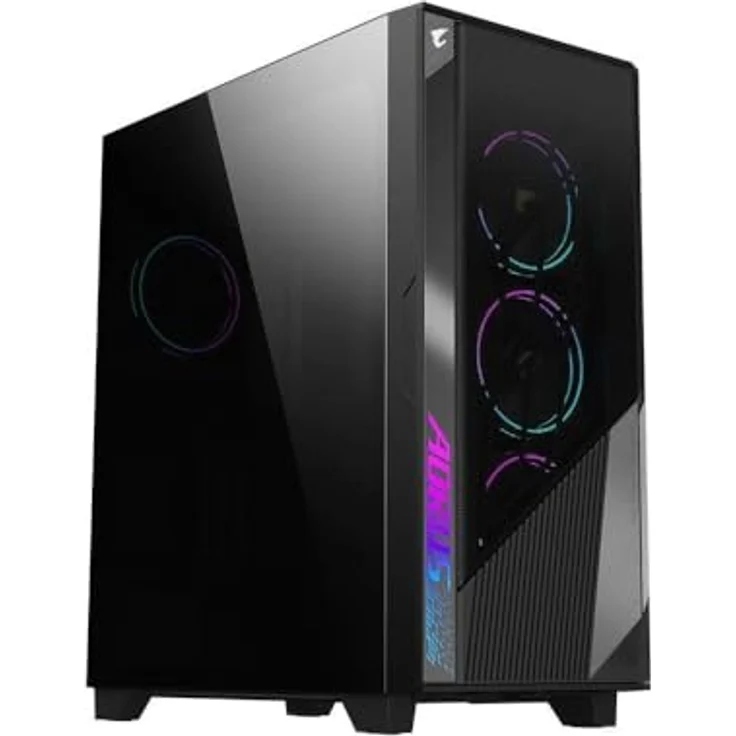 Gigabyte AORUS C500 Glass Mid Tower ATX Gehäuse, Schwarz, TG Panel, Kein Netzteil – Bild 1