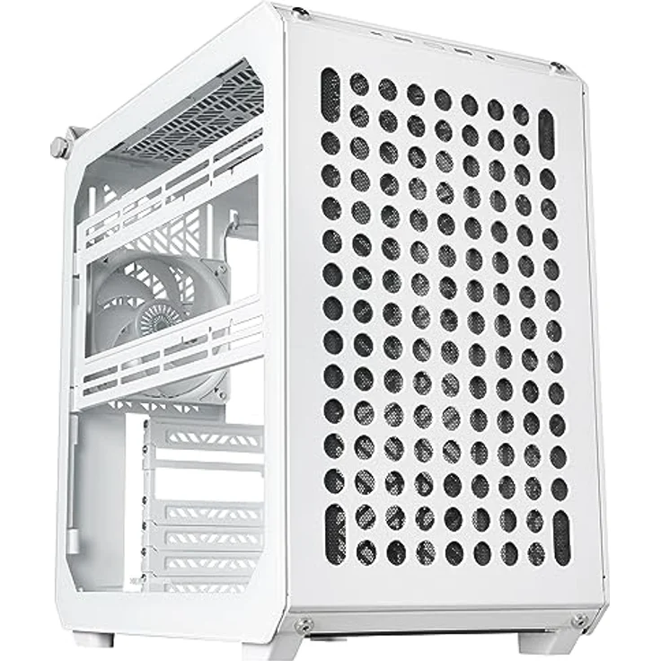Cooler Master Qube 500 Flatpack – ATX-PC-Gehäuse, vollständig modular, 1 x 120 mm vorinstallierter SF-Lüfter, vertikale GPU-Halterung, unterstützt EATX-Motherboard & Zwei 280mm Radiatoren – Weiß – Bild 1
