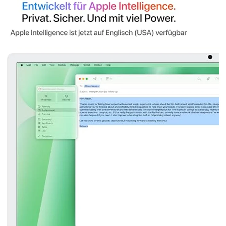 Apple iMac 24" (2024), MD2Q4D/A, Apple M4 10-Core GPU, 24 GB RAM, 512 SSD, Grün – Bild 3