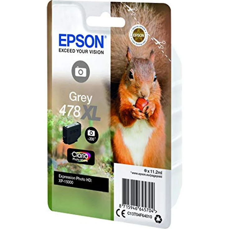 Epson 478XL - 11,2 ml - High Capacity - Grau - Original - Tintenpatrone - für Expression Photo XP-8500, XP-8500 Small-in-One (C13T04F64010) – Bild 4