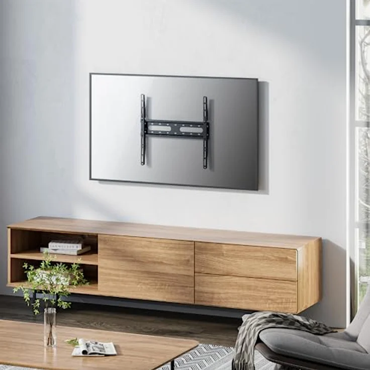 MANHATTAN 462266 Feste Wandhalterung Low-Profile TV 32-55 Zoll Schwarz – Bild 3