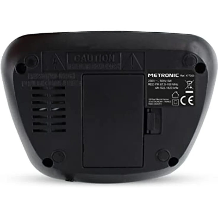 Metronic 477003 FM-Radiowecker mit Doppelalarm, Schwarz – Bild 5
