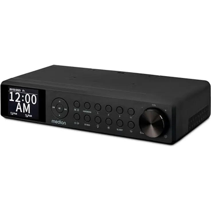 MEDION P66750 Küchen Unterbauradio (DAB+ Küchenradio, Bluetooth, dimmbares TFT Farbdisplay) - Schwarz