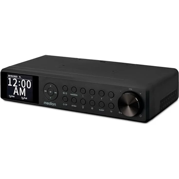 MEDION P66750 Küchen Unterbauradio (DAB+ Küchenradio, Bluetooth, dimmbares TFT Farbdisplay) - Schwarz – Bild 1
