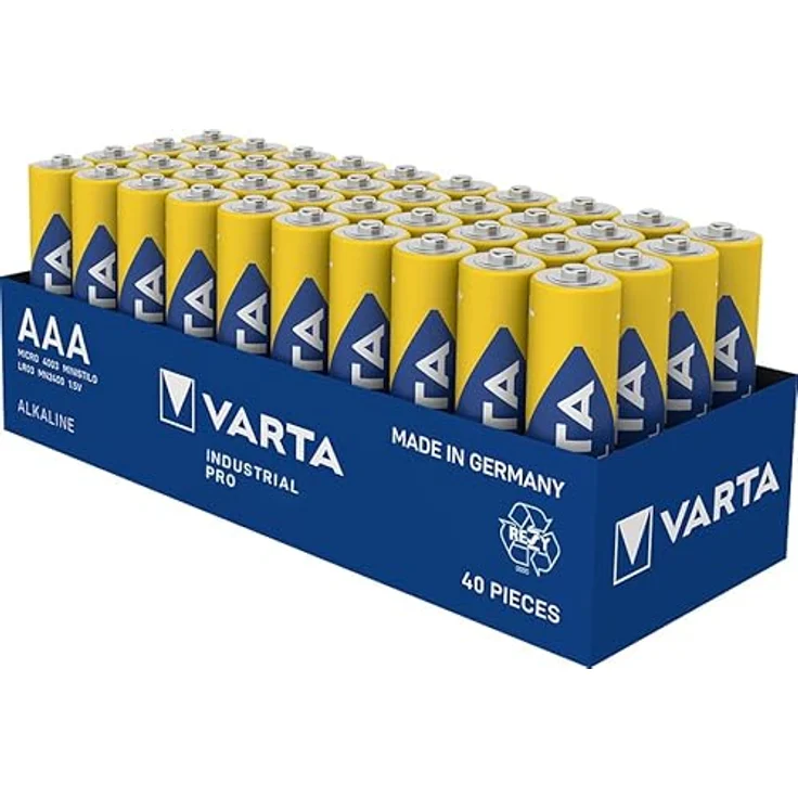 Varta Batterien 4003 Micro AAA LR3 Alkaline, Industrial PRO, 1,5V, 40er Pack – Bild 1