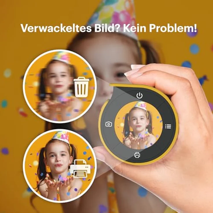 KODAK Memo Shot ERA Kinder-Sofortbildkamera und Foto-Etikettendrucker, Weiß (300 dpi, Thermal-Inkless-Technologie, One-Touch-Etikettenpatrone) – Bild 4