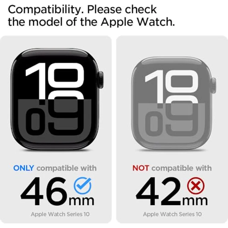 Spigen Rugged Armor Hülle für Apple Watch 10 46mm (2024) - Marineblau, Kratzfeste TPU mit erhöhten Rändern – Bild 2