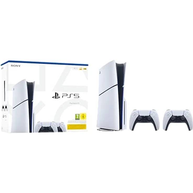 Sony PS5 Konsole SLIM E-Chassis, 1 TB, inklusive 2 DualSense Wireless-Controller, Schwarz, ultraschnelle SSD, 3D-Audio Unterstützung – Bild 3