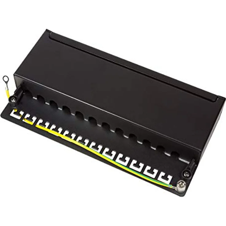 LogiLink NP0019B, 12 Port Patch-Panel CAT 6a für Wand- und Tischmontage, geeignet für 10 Gigabit Ethernet und PoE – Bild 4