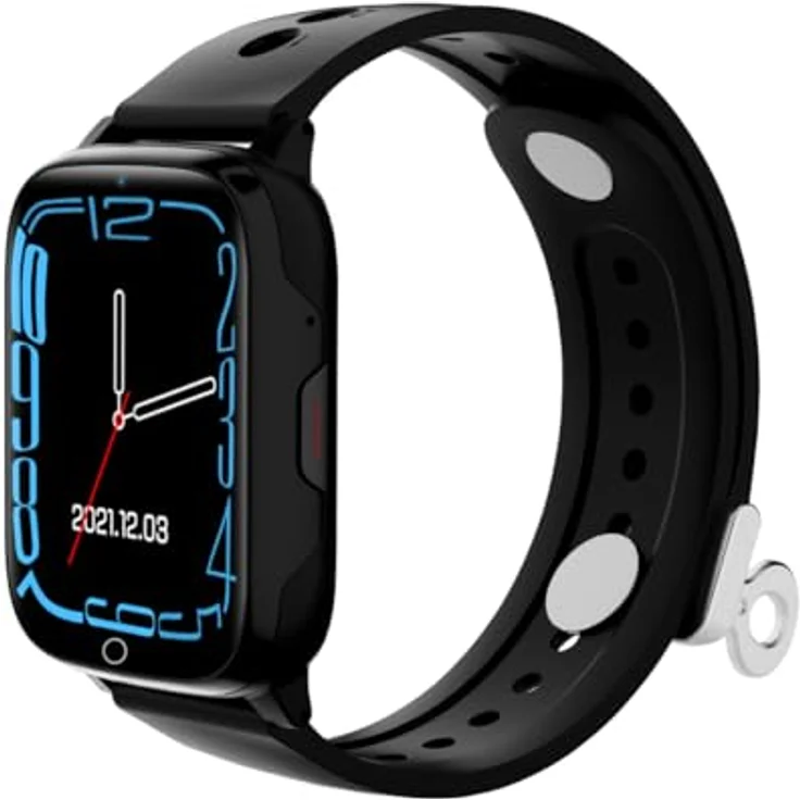 NikuTRAX Demenz-Uhrenarmband mit Sicherheitsverschluss (LOCK-Funktion) 20mm, Schwarz, hautfreundliches Silikon, inklusive 2 Schlüssel – Bild 3