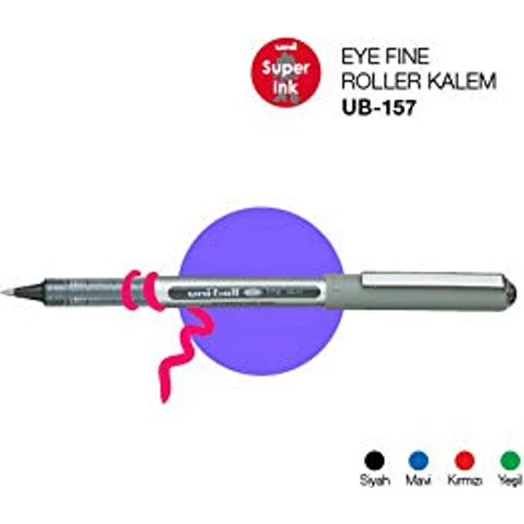 uni-ball Tintenroller eye fine, UB-157, Gehäuse anthrazit, 0,4mm, Schreibfarbe schwarz – Bild 3