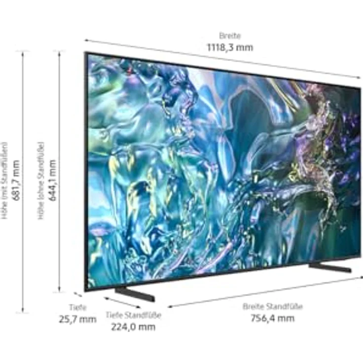 Samsung QLED 4K Q60D Fernseher 50 Zoll, Samsung TV mit Quantum Prozessor Lite 4K, 100 % Farbvolumen, 4K Upscaling, Samsung Tizen OS, Smart TV, GQ50Q60DAUXZG, Deutsches Modell [2024] – Bild 4