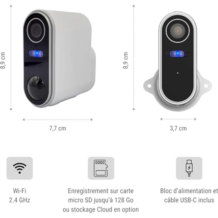 Konyks IP Kamera, Netzwerkkamera mit 1920 x 1080 Pixeln, Weiss – Bild 7