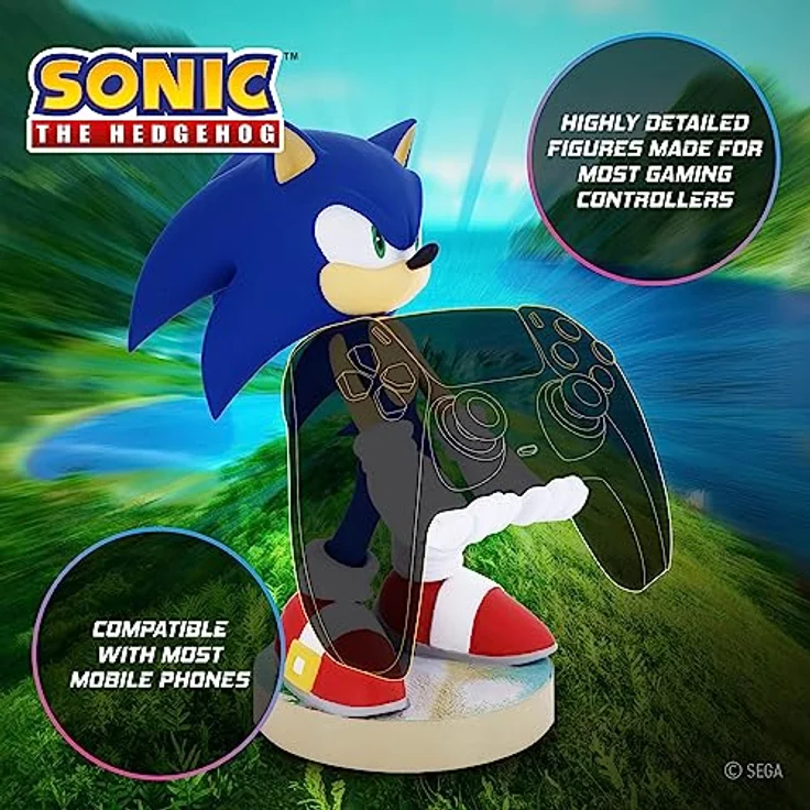 Cable Guys - Modern Sonic the Hedgehog Gaming Accessories Holder & Phone Holder for Controller (Xbox, Play Station, Nintendo Switch) & Phone (Iphone, Samsung Galaxy, Google Pixel) – Bild 4