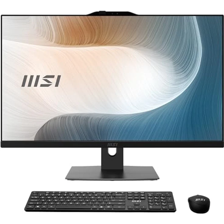 MSI Modern AM242P 1M-1848AT, All-in-One-PC mit Intel Core 3, 8 GB RAM, 256 GB SSD, 60,5 cm (23,8") Full HD IPS-Display, Schwarz, Windows 11 Pro – Bild 1