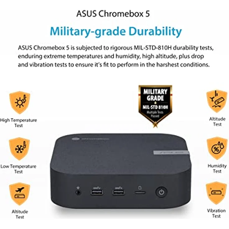 ASUS Chromebox 5, Desktop-PC mit Intel Celeron 7305, 16 GB RAM, 128 GB Speicher, Intel UHD Graphics, Schwarz – Bild 4