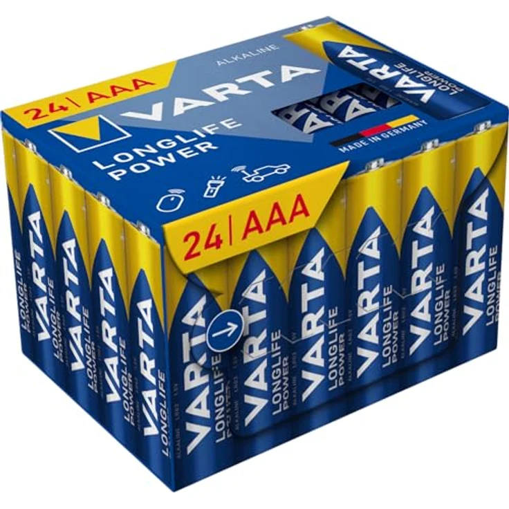 Varta Longlife Power AAA CUBE24, Alkaline Batterie 24er Pack, Made in Germany – Bild 1