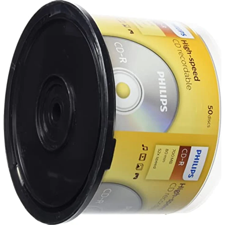 Philips CD-R Rohlinge (700 MB Data- 80 Minuten, 52x High Speed Aufnahme, 50er Spindel) – Bild 4