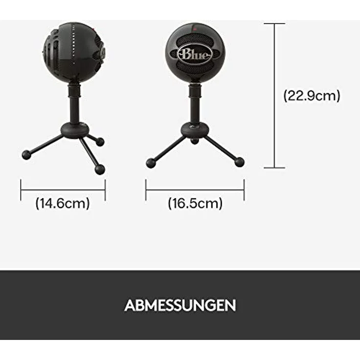 Blue Microphones Snowball Omnidirektionales USB Mikrofon mit zwei vielseitigen Aufnahmemustern und stilvollem Retro-Design für Aufnahme, Streaming und Podcasting auf PC und Mac, schwarz – Bild 11