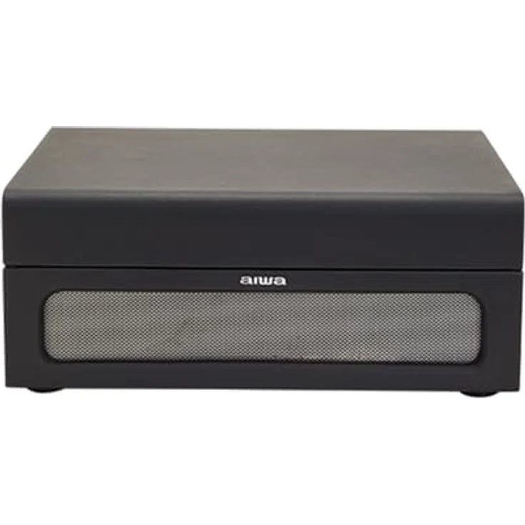 Aiwa VPX-1971/BK Vintage-Plattenspieler im Kunstlederkoffer mit Bluetooth 5.0, MP3-Player und USB-Recorder, Schwarz – Bild 4