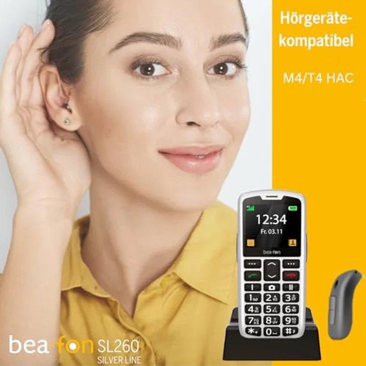 Beafon SL260 4G Smartphone, 5,59 cm (2.2 Zoll), TFT, 16GB, Single SIM, Schwarz/Silber – Bild 3