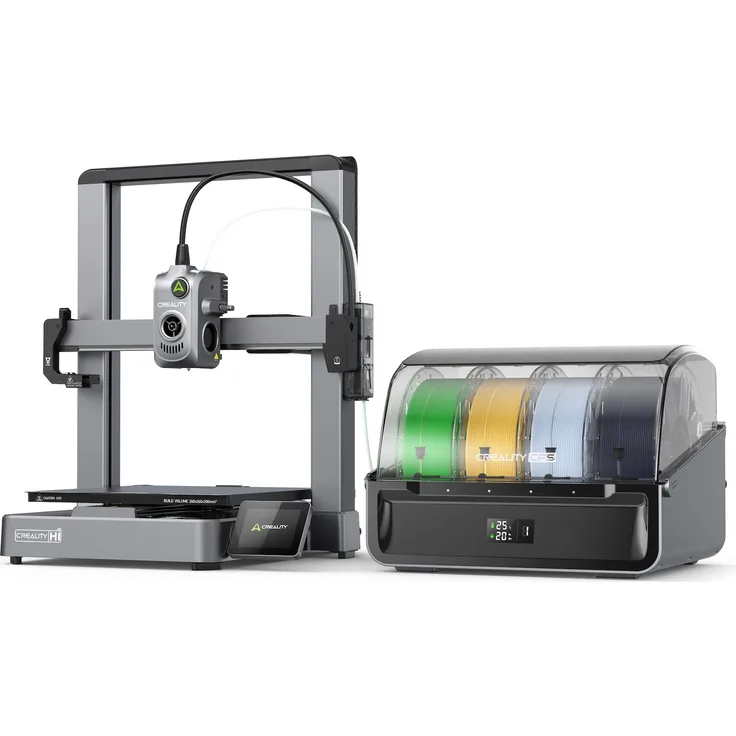 Creality 3D-Drucker Hi Combo, CFSx4-System für bis zu 16 Farben, Snap-Away-Stützen, robuste Aluminiumlegierung