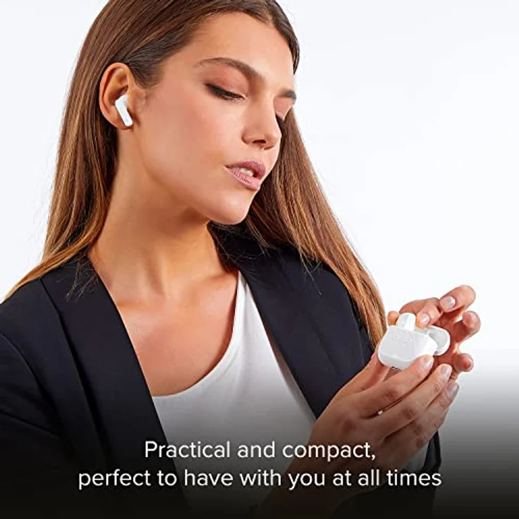 SBS Stereo Wireless Earphones, 200 mAh charging base, touch controls and micro, True Wireless In-Ear-Kopfhörer, weiß – Bild 5