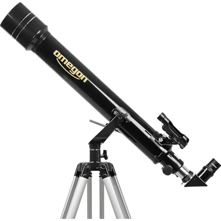 Omegon Teleskop AC 70/700 AZ-2 | Achromatischer Refraktor | ideales Einsteiger-Teleskop | für Mond & Naturbeobachtungen | Alu-Stativ – Bild 2