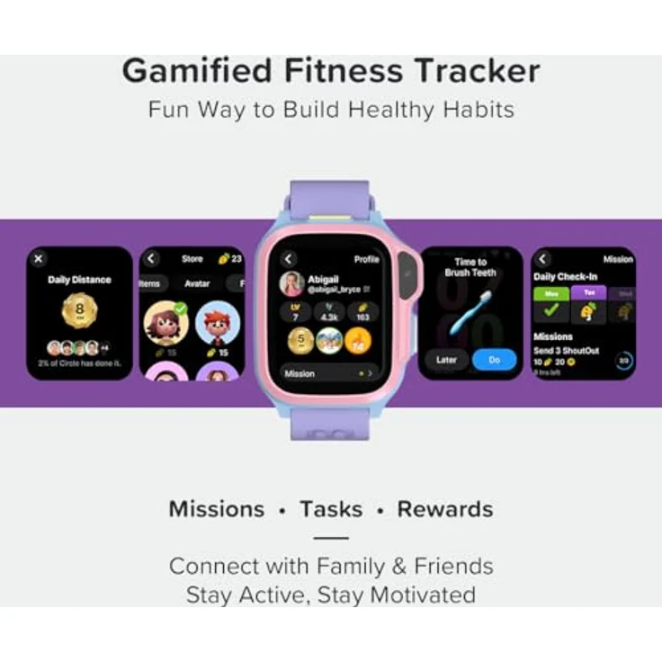 myFirst Fone S4 Kinder-Smartwatch, Cotton Candy, GPS-Ortung, LTE, 5-MP-Kamera, Sprachanrufe, Fitness-Tracker – Bild 5