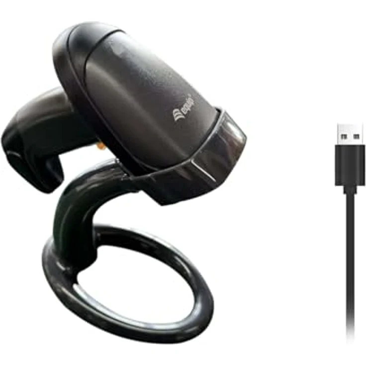 equip Barcode Handscanner Laser Wireless USB, Barcode-Scanner, Schwarz – Bild 2