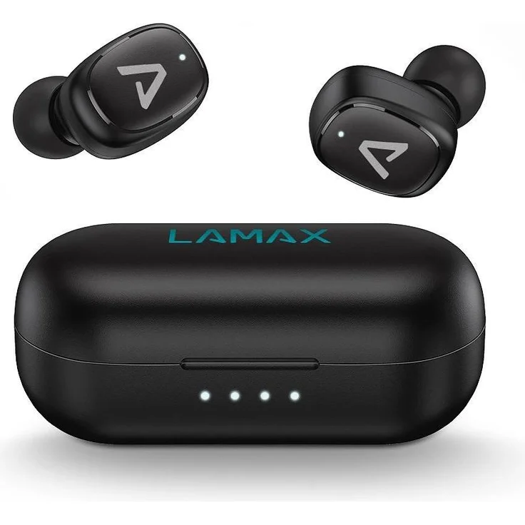 Lamax Dots3 Play, Kabellose In-Ear Kopfhörer mit Bluetooth 5.3, 38 Std. Akkulaufzeit, Gaming-Modus, Schwarz