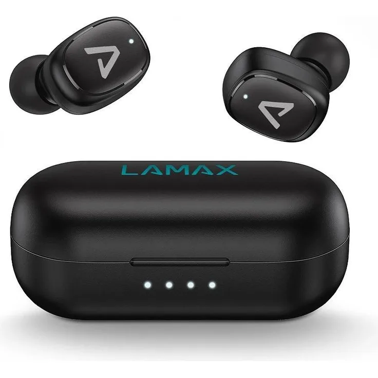 Lamax Dots3 Play, Kabellose In-Ear Kopfhörer mit Bluetooth 5.3, 38 Std. Akkulaufzeit, Gaming-Modus, Schwarz