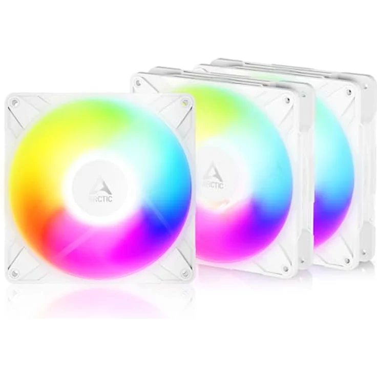 ARCTIC P14 Pro Reverse A-RGB, 3 Pack 140 mm PWM-Lüfter mit Reverse Airflow, 400-2650 rpm, 5V Digital RGB, Hydrodynamisches Gleitlager – Bild 1