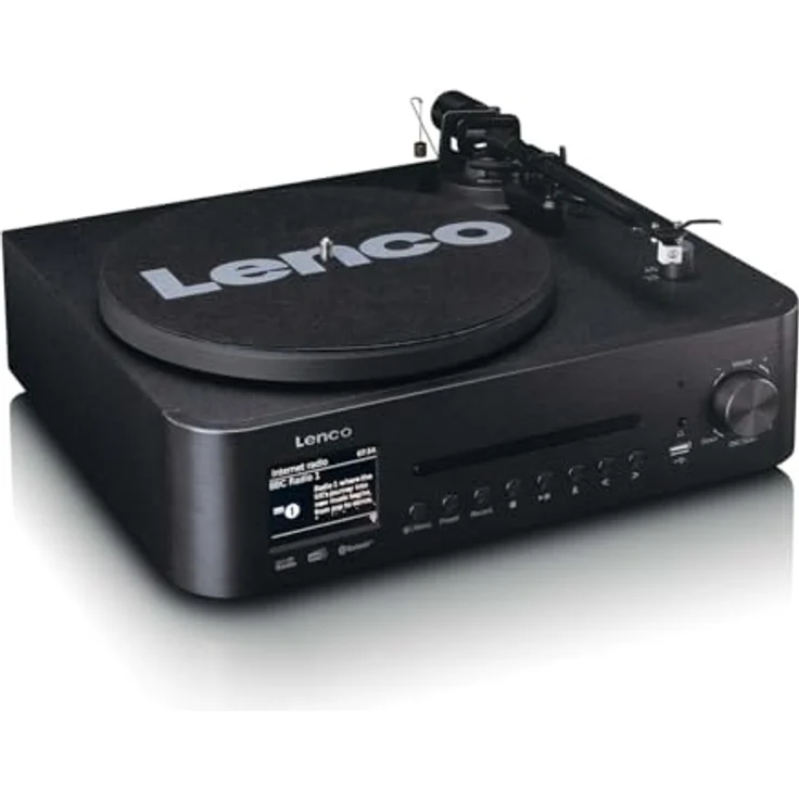 Lenco MC-760BK, HiFi-Stereoanlage mit DAB+, CD, MP3, Plattenspieler, Bluetooth 5.3, Schwarz – Bild 5