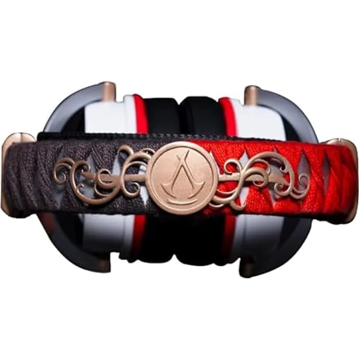 Lexip X Ubisoft Assassins Creed Shadows Headset, verstellbarer ohrumschließender Kopfhörer mit abnehmbarem Mikrofon – Bild 5