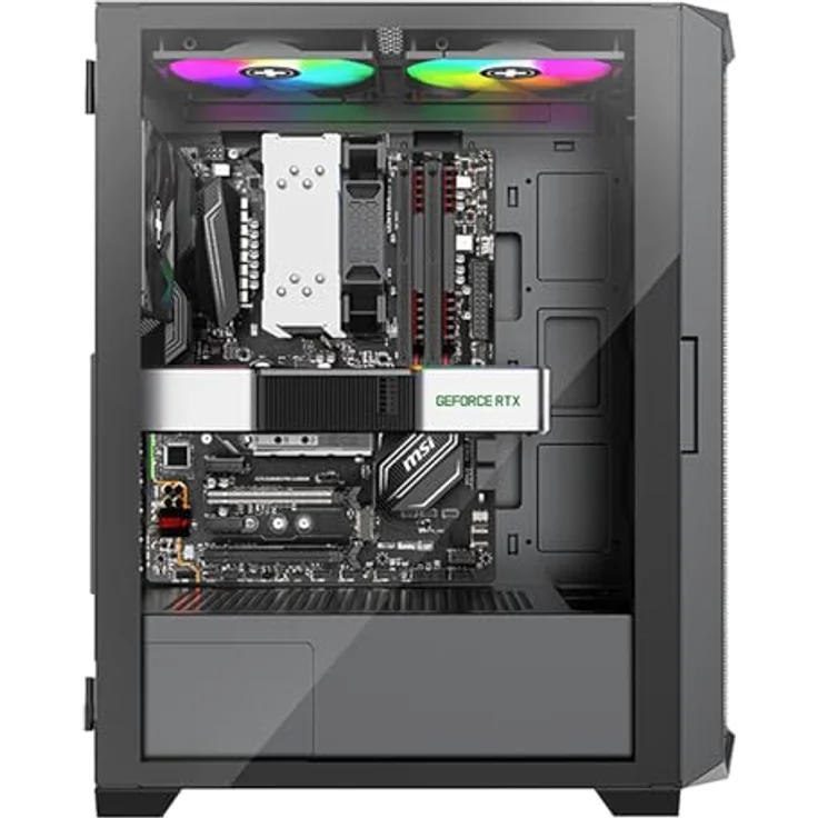 Xilence ATX Miditower (Mini ITX, ATX, mATX), PC Gehäuse, Schwarz – Bild 14